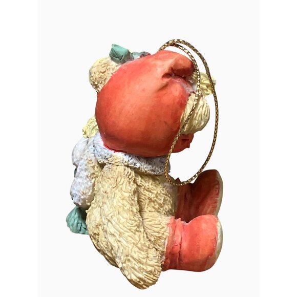 Bear Christmas Ornament Priscilla Hillman 1992 Hamilton Red Hat and Boots - Picture 4 of 8